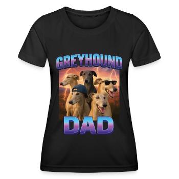 Windhund - Frauen Funktions-T-Shirt - Schwarz - Vorne - AI Model Female 172 light (172cm)