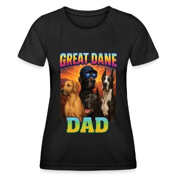 Deutsche Dogge - Frauen Funktions-T-Shirt - Schwarz - Vorne - AI Model Female 172 light (172cm)