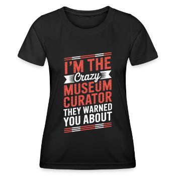 Musée - T-shirt sport Femme - noir - Devant - AI Model Female 172 light (172cm)