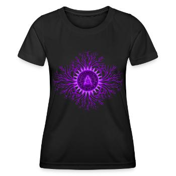 Chakra de la couronne Chakra - T-shirt sport Femme - noir - Devant - AI Model Female 172 light (172cm)