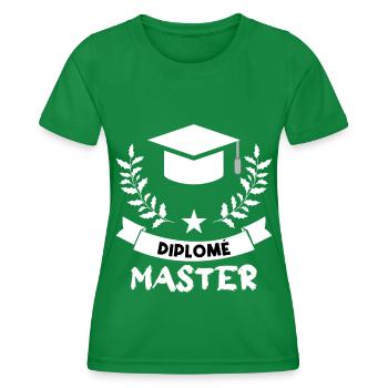 Diplôme Master. - T-shirt sport Femme - vert - Devant - AI Model Female 172 dark (172cm)