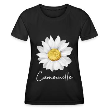 Camomille - T-shirt sport Femme - noir - Devant - AI Model Female 172 light (172cm)