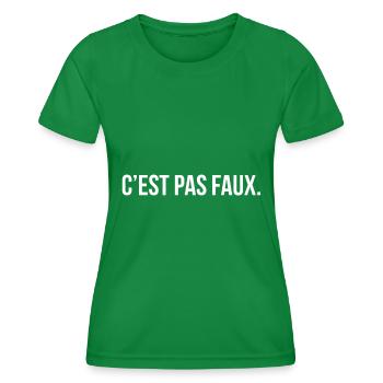 C EST FAUX - T-shirt sport Femme - vert - Devant - AI Model Female 172 dark (172cm)