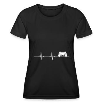 console heartbeat - Women's Functional T-Shirt - black - Front - AI Model Female 172 light (172cm)