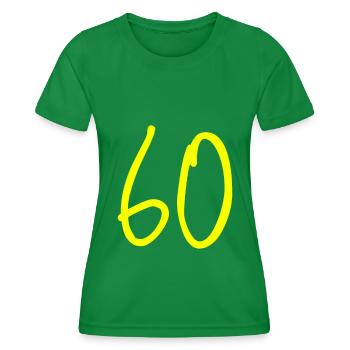 birthday gift 60 years - Women's Functional T-Shirt - kelly green - Front - AI Model Female 172 dark (172cm)