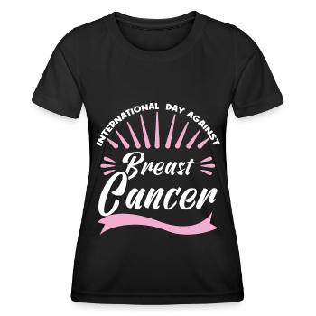 Breast cancer Pink October. - Women's Functional T-Shirt - black - Front - AI Model Female 172 light (172cm)