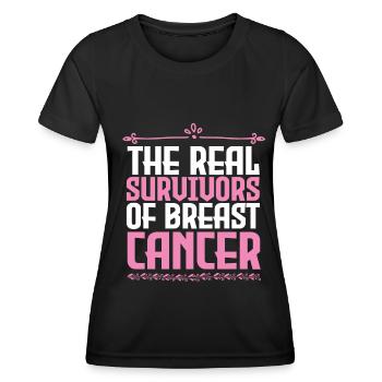 Brustkrebs-Überlebende - Frauen Funktions-T-Shirt - Schwarz - Vorne - AI Model Female 172 light (172cm)