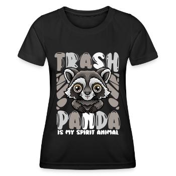Trash Panda est mon animal spirituel - T-shirt sport Femme - noir - Devant - AI Model Female 172 light (172cm)