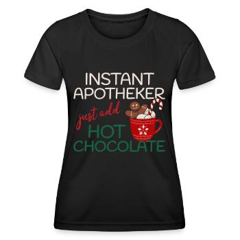 Instant Apothecary add Hot Chocolate Christmas - Women's Functional T-Shirt - black - Front - AI Model Female 172 light (172cm)