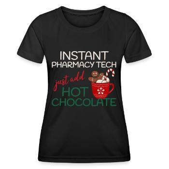 Instant Pharmacy tech add Chocolate Weihnachten - Frauen Funktions-T-Shirt - Schwarz - Vorne - AI Model Female 172 light (172cm)