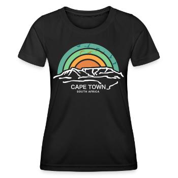 Cape Town, Cape Town, South Africa, Table Mountain Hike - Women's Functional T-Shirt - black - Front - AI Model Female 172 light (172cm)