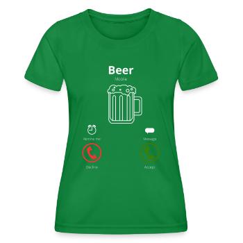 Bier ruft: - Frauen Funktions-T-Shirt - Kelly Green - Vorne - AI Model Female 172 dark (172cm)