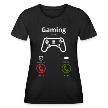 Videospiele rufen Sie mich an - Frauen Funktions-T-Shirt - Schwarz - Vorne - AI Model Female 172 light (172cm)