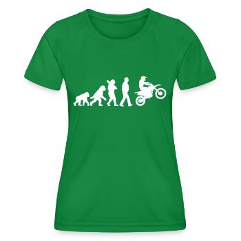 Evolution der Motorräder - Frauen Funktions-T-Shirt - Kelly Green - Vorne - AI Model Female 172 dark (172cm)