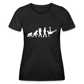 Évolution du break dance - T-shirt sport Femme - noir - Devant - AI Model Female 172 light (172cm)