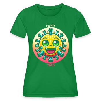 Joyeux délice du virus - T-shirt sport Femme - vert - Devant - AI Model Female 172 dark (172cm)