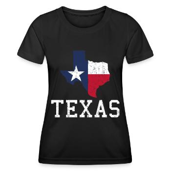 Texas - Frauen Funktions-T-Shirt - Schwarz - Vorne - AI Model Female 172 light (172cm)
