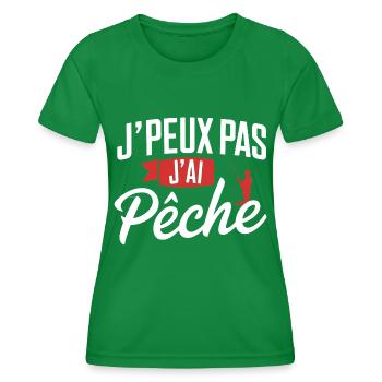 I can't, I sinned - Women's Functional T-Shirt - kelly green - Front - AI Model Female 172 dark (172cm)