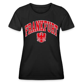 Francfort - T-shirt sport Femme - noir - Devant - AI Model Female 172 light (172cm)