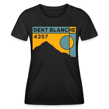 Dent Blanche Grenchen Valais Normal route alpine tour - Women's Functional T-Shirt - black - Front - AI Model Female 172 light (172cm)