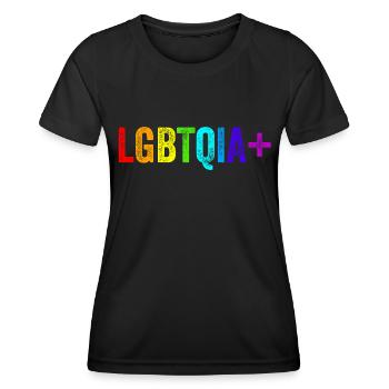 LGBTQIA+ - T-shirt sport Femme - noir - Devant - AI Model Female 172 light (172cm)