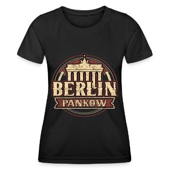Berlin Pankow - Frauen Funktions-T-Shirt - Schwarz - Vorne - AI Model Female 172 light (172cm)