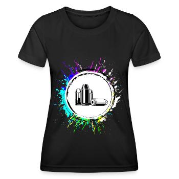 Patrone Icon symbol - Frauen Funktions-T-Shirt - Schwarz - Vorne - AI Model Female 172 light (172cm)