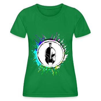 Spartaner Helm - Frauen Funktions-T-Shirt - Kelly Green - Vorne - AI Model Female 172 dark (172cm)