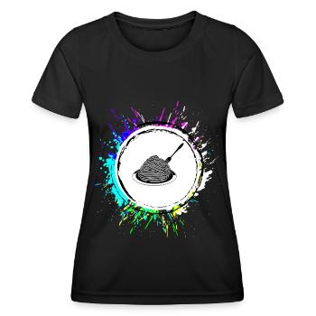 Spaghetti symbol - Frauen Funktions-T-Shirt - Schwarz - Vorne - AI Model Female 172 light (172cm)