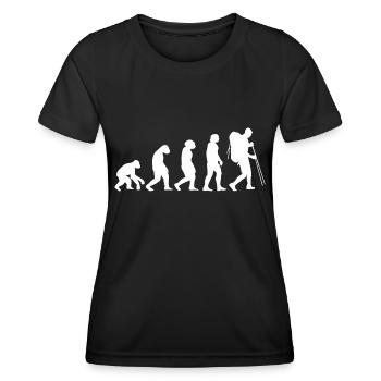 Wandern Wanderung Natur Berge - Frauen Funktions-T-Shirt - Schwarz - Vorne - AI Model Female 172 light (172cm)