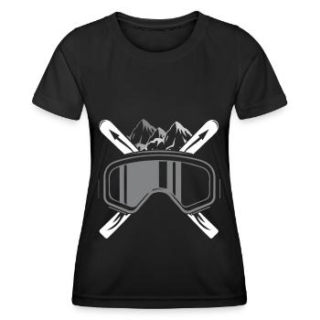 Schifoan - (sk) - Frauen Funktions-T-Shirt - Schwarz - Vorne - AI Model Female 172 light (172cm)