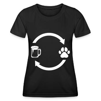 Beer Load Arrows and Dog 3 - (jeu) - T-shirt sport Femme - noir - Devant - AI Model Female 172 light (172cm)