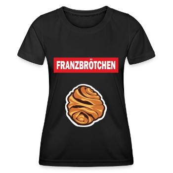 Franzbrötchen Hamburg Souvenir Bäcker Geschenkidee - Frauen Funktions-T-Shirt - Schwarz - Vorne - AI Model Female 172 light (172cm)
