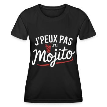 Ich kann keinen Mojito haben - Frauen Funktions-T-Shirt - Schwarz - Vorne - AI Model Female 172 light (172cm)