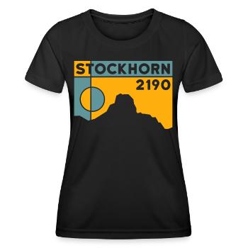 Randonnée dans le Stockhorn, Oberland bernois, randonnée à Thoune - T-shirt sport Femme - noir - Devant - AI Model Female 172 light (172cm)