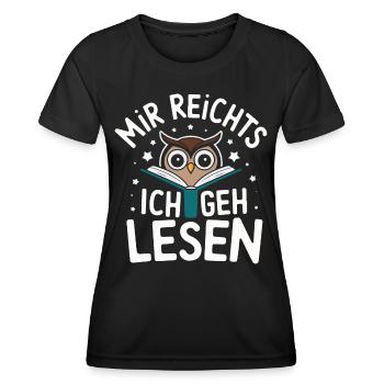 oiseau de nuit hibou hibou oiseau - T-shirt sport Femme - noir - Devant - AI Model Female 172 light (172cm)