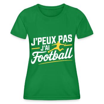I can't I have Football - Women's Functional T-Shirt - kelly green - Front - AI Model Female 172 dark (172cm)