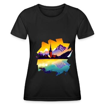 Germany is a country with lush nature - Women's Functional T-Shirt - black - Front - AI Model Female 172 light (172cm)