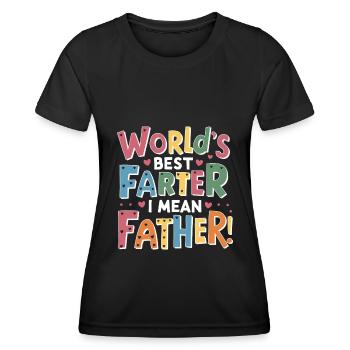 Der beste Vater der Welt, ich meine Vater! - Frauen Funktions-T-Shirt - Schwarz - Vorne - AI Model Female 172 light (172cm)