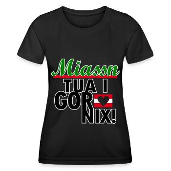 Austria Styrian dialect - Women's Functional T-Shirt - black - Front - AI Model Female 172 light (172cm)