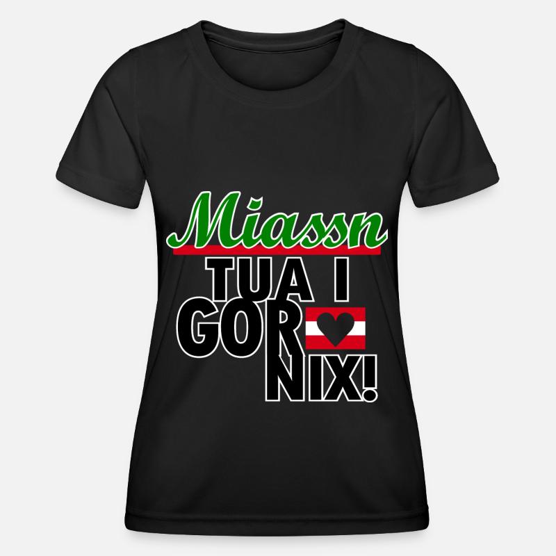 Austria Styrian dialect - Women's Functional T-Shirt - black