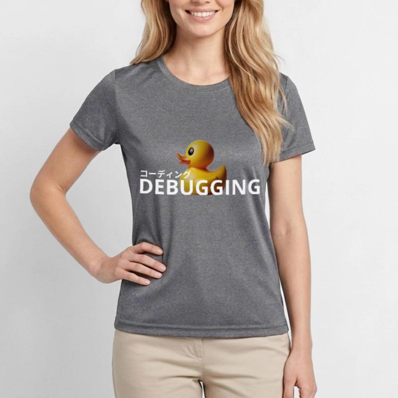 LUZILLION CODER COUTURE, RUBBER DUCK DEBUGGING Women's Functional T-Shirt