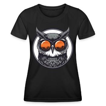 Owl Sunglasses Odd Eagle Owl - Women's Functional T-Shirt - black - Front - AI Model Female 172 light (172cm)