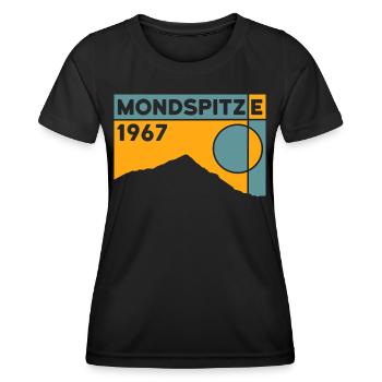 Mondspitze Höhe Skitour Berg Wandern Brandnertal - Frauen Funktions-T-Shirt - Schwarz - Vorne - AI Model Female 172 light (172cm)