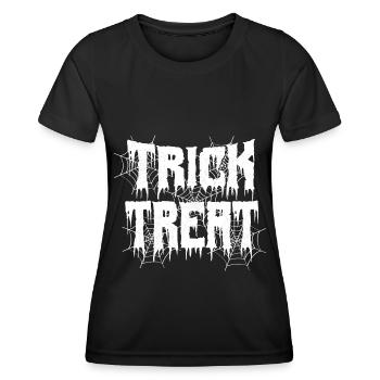trick treat, Halloween. - T-shirt sport Femme - noir - Devant - AI Model Female 172 light (172cm)