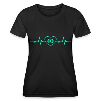 40. Geburtstag vierzig 40 Geburtstagsparty - Frauen Funktions-T-Shirt - Schwarz - Vorne - AI Model Female 172 light (172cm)