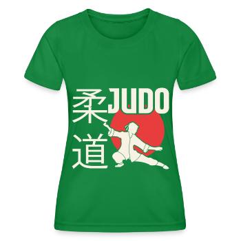 Judo. Judo-Geschenkidee. Kampfsport-Geschenk. - Frauen Funktions-T-Shirt - Kelly Green - Vorne - AI Model Female 172 dark (172cm)