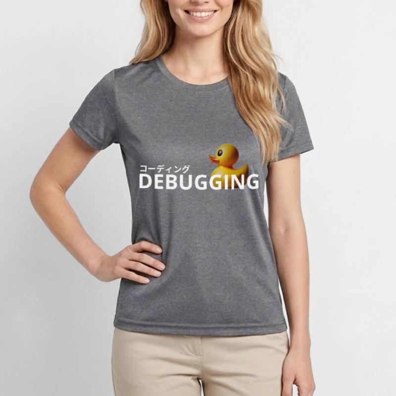 LUZILLION CODER COUTURE, RUBBER DUCK DEBUGGING Women's Functional T-Shirt