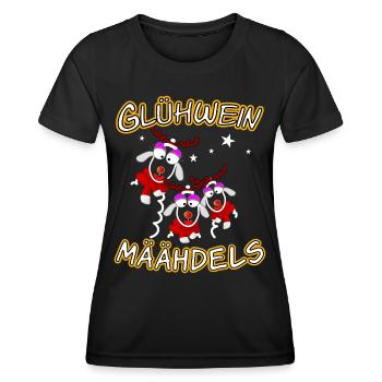 Glühweinmädels - Frauen Funktions-T-Shirt - Schwarz - Vorne - AI Model Female 172 light (172cm)