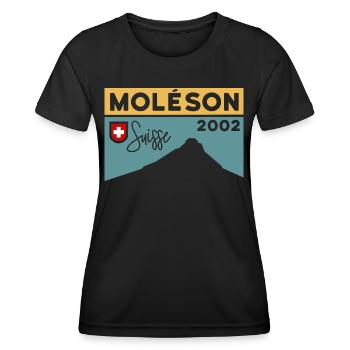 Moléson Wanderung wandern Fribourg Andenken - Frauen Funktions-T-Shirt - Schwarz - Vorne - AI Model Female 172 light (172cm)